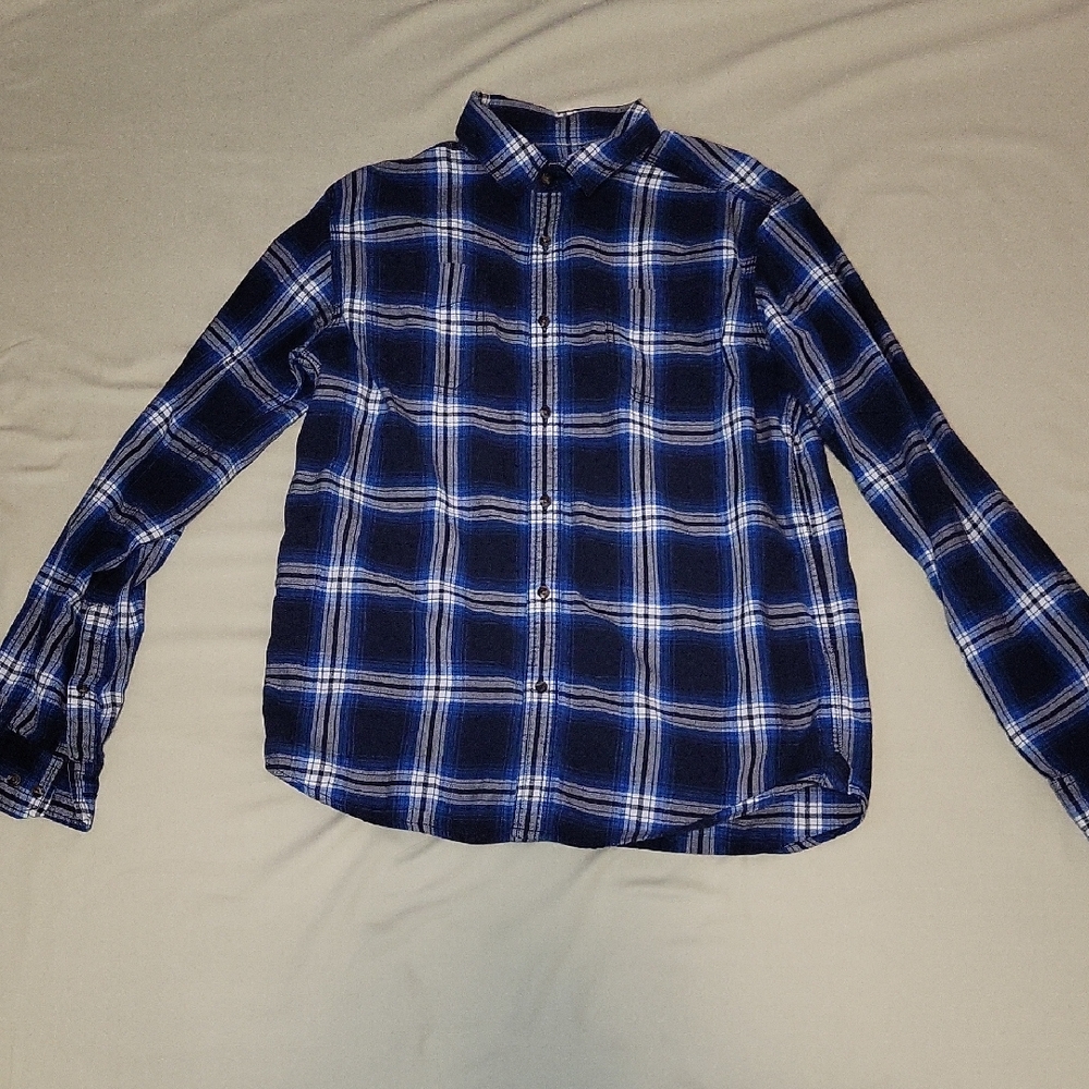 The North Face Blue Plaid Button Down Shirt